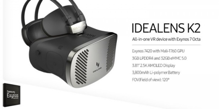 Самодостаточный VR-шлем Idealens K2 получил процессор Samsung Exynos