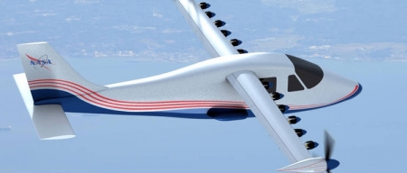 NASA начнёт тестирование лёгкого самолёта с 14 электромоторами