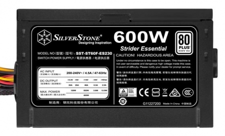 SilverStone выпустила блоки питания Strider Essential для сетей 230 В