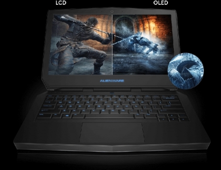 Игровой ноутбук Alienware 13 оснащён сенсорным OLED-дисплеем