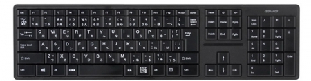 Компактная беспроводная клавиатура Buffalo BSKBW100BK отличается высокой экономичностью