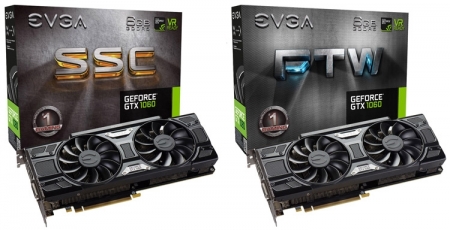 EVGA анонсировала четыре нереференсные карты GeForce GTX 1060