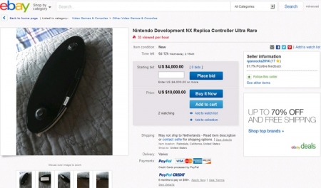 Поддельный контроллер Nintendo NX продавали на eBay за $10 000
