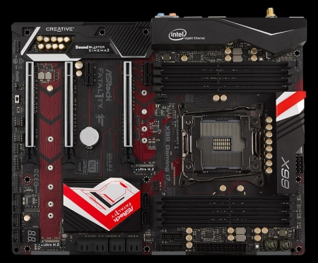 Плата ASRock Fatal1ty X99 Professional Gaming i7 поддерживает чипы Intel Broadwell-E