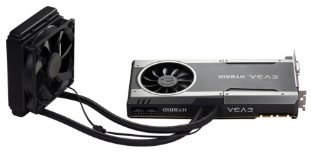 Видеокарта EVGA GeForce GTX 1080 FTW Hybrid Gaming получила заводскую СЖО