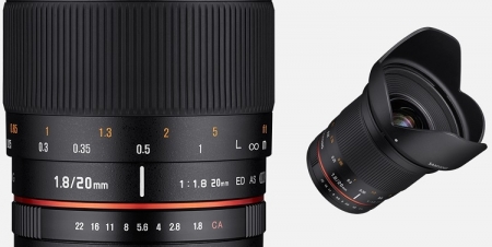 Samyang представила объектив 20 мм f/1,8 для полнокадровых камер