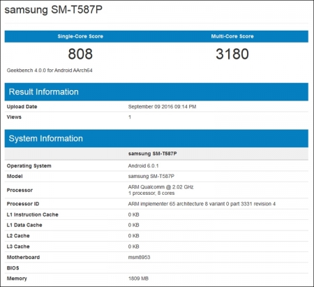 Samsung готовит новый планшет на платформе Snapdragon 625