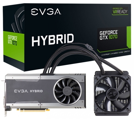 EVGA выпустила видеокарту GeForce GTX 1070 FTW Hybrid Gaming с СЖО