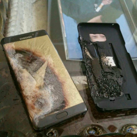 Samsung Galaxy Note 7 взорвался в руках шестилетнего ребёнка