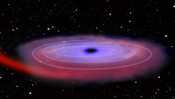 Российские астрономы получили первый снимок «плевка» черной дыры
