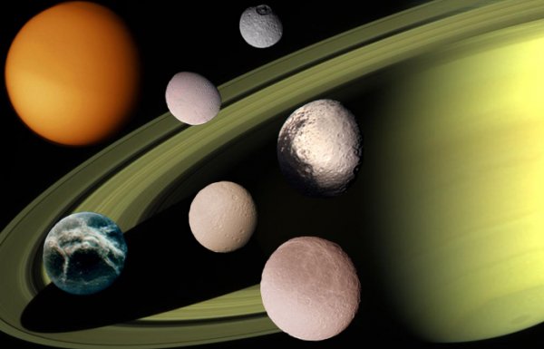 NASA показало смешные снимки спутников Сатурна в форме «пельменей»