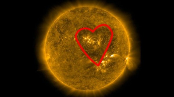 Ученые поймали гигантское сердце на Солнце